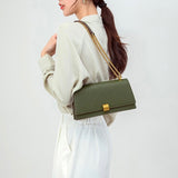 Carol Rhombus Chain Vegan Leather Purse: Black - Rosenix